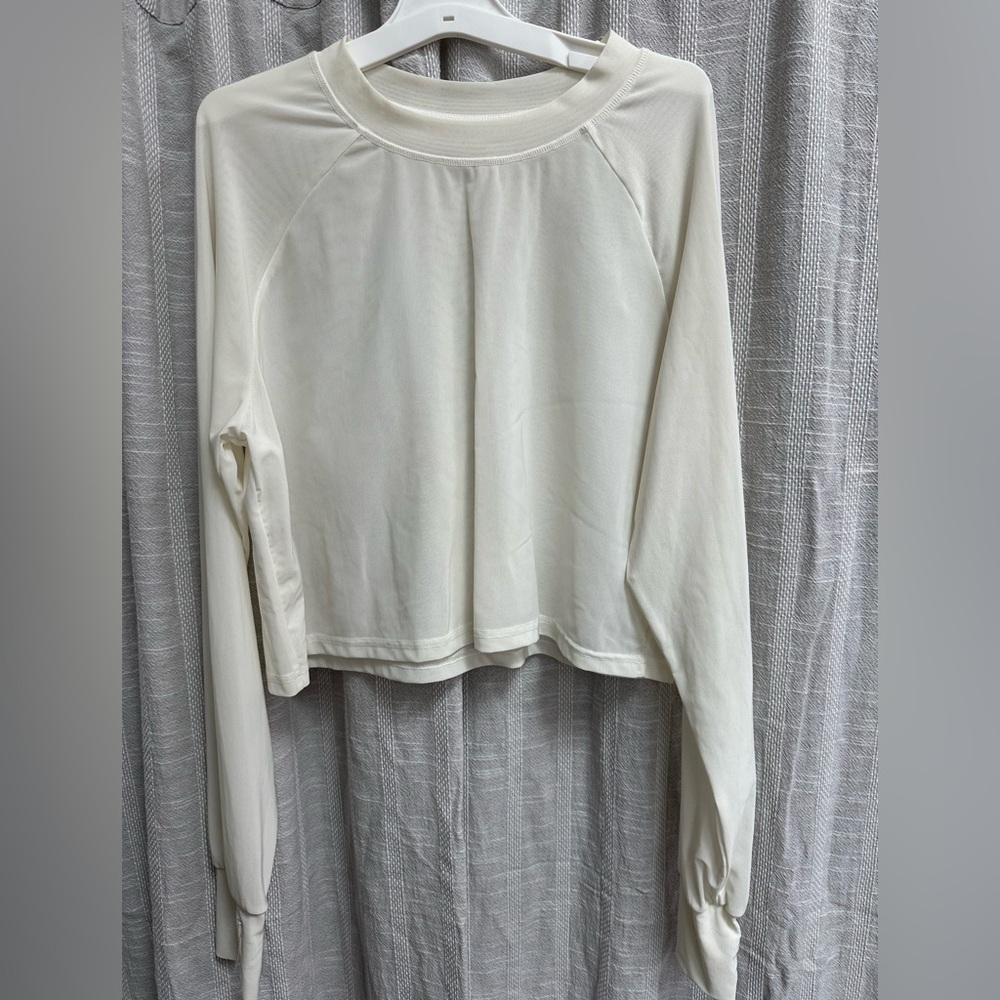 BuffbunnyCollection Cream Long Sleeve Blouse